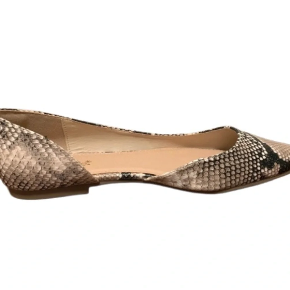 Sz 9 Ismene Natural Snake Slip on Flats NIB - Picture 7 of 9